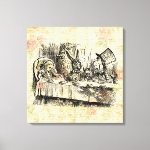 Impressão Em Tela Alice no País das Maravilhas do Tea Party