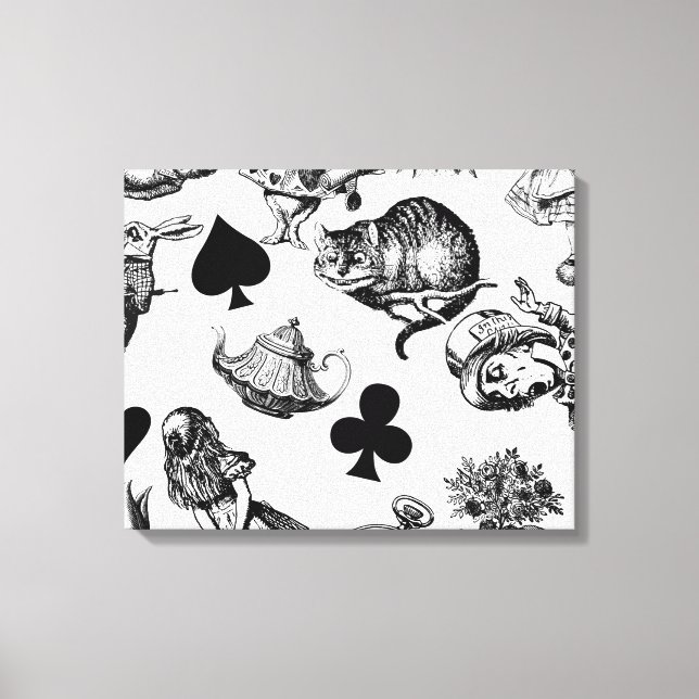 Impressão Em Tela Alice White Rabbit Wonderland Classic (Frente)