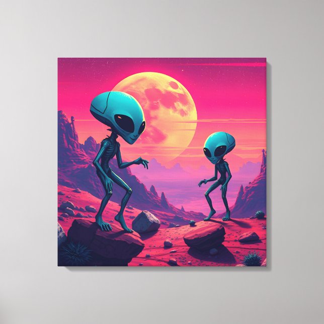 Impressão Em Tela alienígena (Frente)