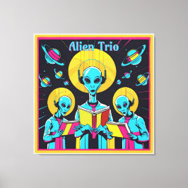 Impressão Em Tela Alienígena Trio - Um Grupo De Três Cantores Aliení