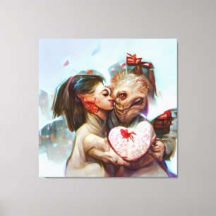 Impressão Em Tela Alienígena Whimsical Romance