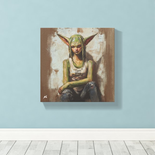 Impressão Em Tela Aliens Exist (Insitu(piso de madeira))