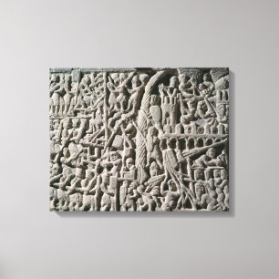 Impressão Em Tela Alivio que descreve o cerco de Carcassonne