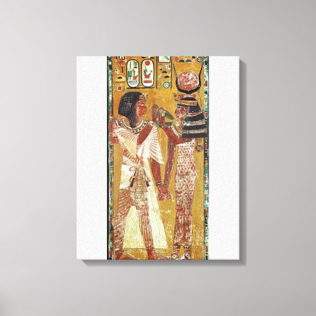 Impressão Em Tela Alivio representando o Hathor da Deusa colocando (Frente)