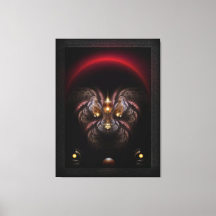 Impressão Em Tela Alkarian Poodle Fantasy Retrato Fractal