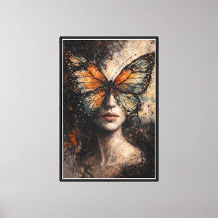 Impressão Em Tela Alma de Borboleta Retrato Contemporâneo de Borbo