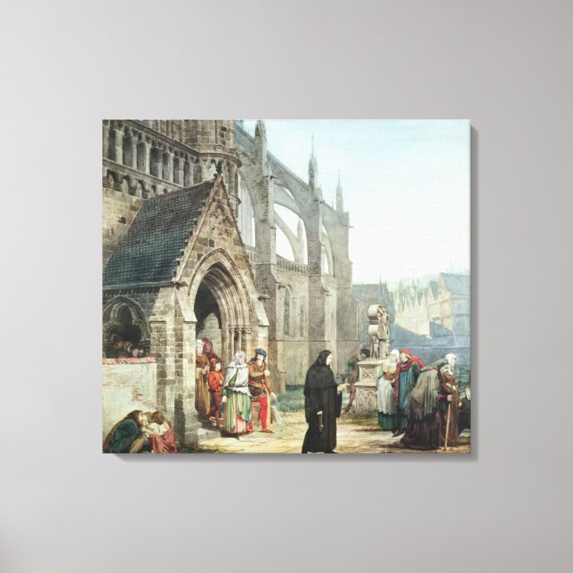 Impressão Em Tela Alma-Tadema | Fausto e Marguerite, 1857 (Frente)