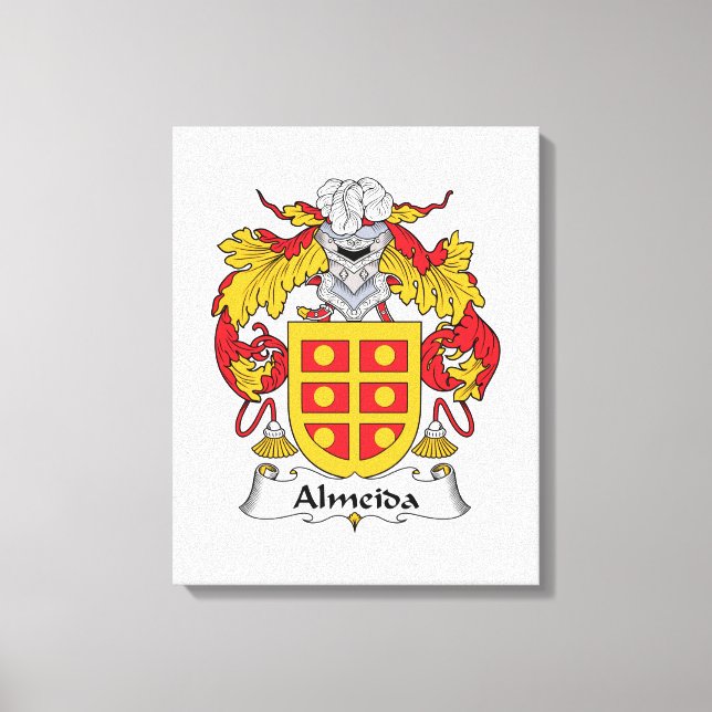 Impressão Em Tela Almeida Family Crest (Frente)