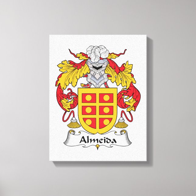 Impressão Em Tela Almeida Family Crest (Frente)