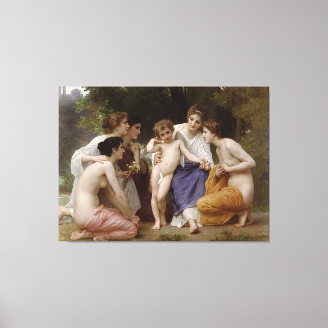 Impressão Em Tela Almiração de Bouguereau (L'admiration) (1867) (Frente)