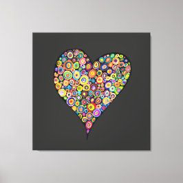 Impressão Em Tela Almofada de lançamento de amor de coração grande d