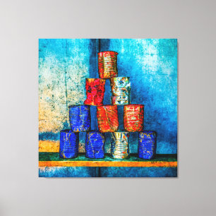 Impressão Em Tela Almofadas Depois Da Paródia De Arte Pop De Almoço