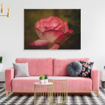 Impressão em Tela Alongada Rosa do Início da Noite