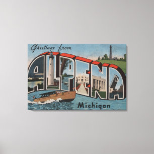 Impressão Em Tela Alpena, Michigan - grandes cenas da letra