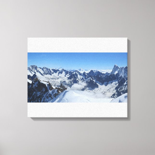 Impressão Em Tela Alpes Franceses Chamonix Panorama (Frente)