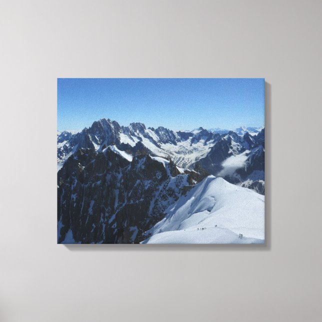 Impressão Em Tela Alpes Franceses Chamonix Panorama (Frente)