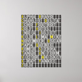 Impressão Em Tela Alpha-Bravo-Charlie