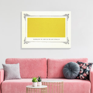 Impressão Em Tela Alphonse Allais, April Fools, Yellow, Abstrato Art