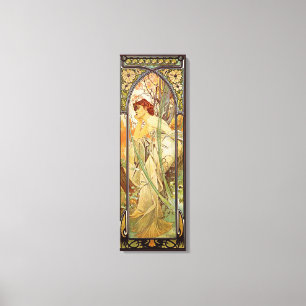 Impressão Em Tela Alphonse Mucha, Contemplação Noturna