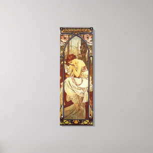 Impressão Em Tela Alphonse Mucha, Descanso da Noite