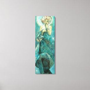 Impressão Em Tela Alphonse Mucha Moonlight Clair De Lune Art Nouveau