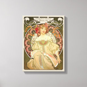 Impressão Em Tela Alphonse Mucha Rêverie DaydreC0103 Art Nouveau