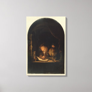 Impressão Em Tela Alquimista do filósofo no laboratório