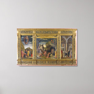 Impressão Em Tela Altarpiece que descreve a ascensão, a adoração