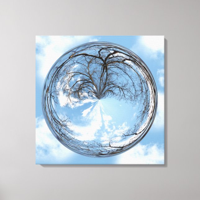 Impressão Em Tela Alturas da árvore e do céu em bolha (Frente)