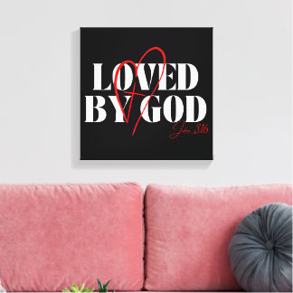 Impressão Em Tela Amado por Deus – João 3:16