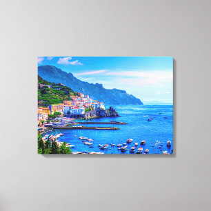 Impressão Em Tela Amalfi Itália Europa Fotografia Art