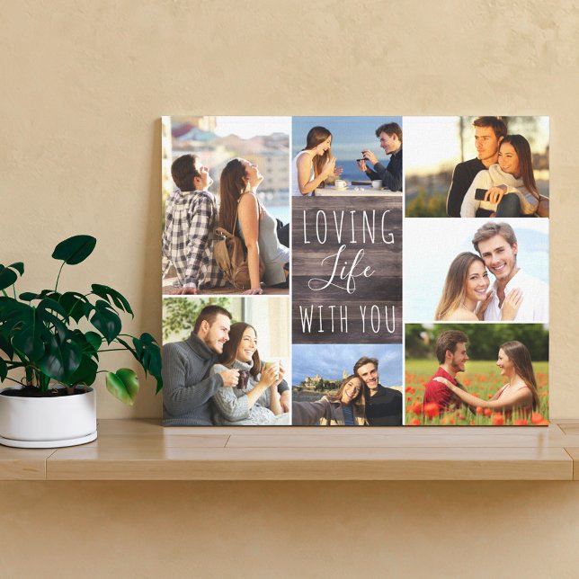 Impressão Em Tela Amando a vida com você 7 Fotografias Collage - Mad (Criador carregado)