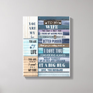 Impressão Em Tela Amantes de Esposa À Minha Esposa Eu Te Amo Marid