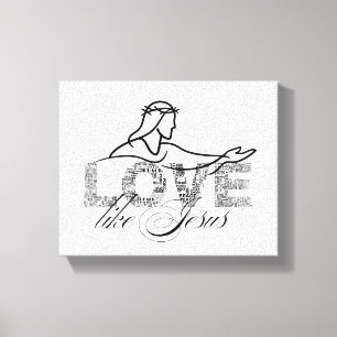 Impressão Em Tela Amar Como Jesus Tipografia Cristã Design