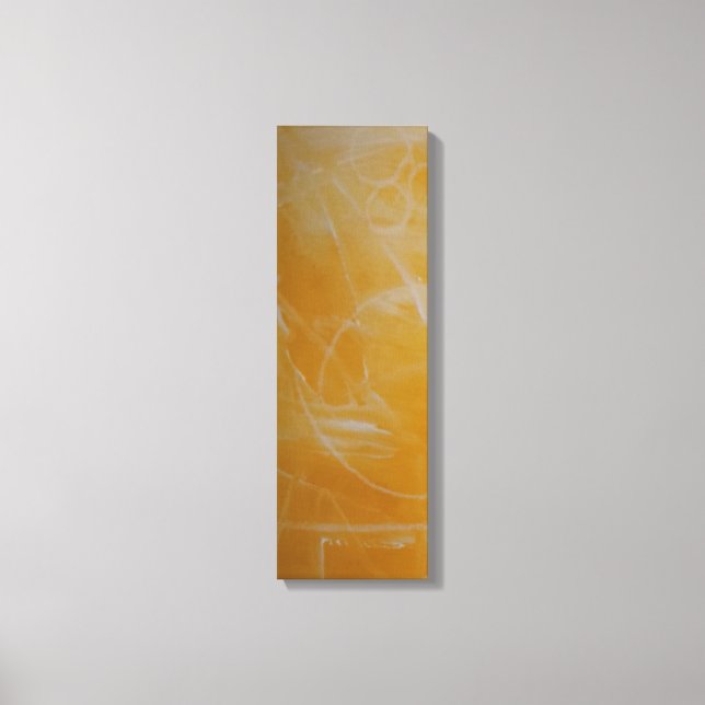 Impressão Em Tela Amarelo com tela branca Abstrato (Frente)