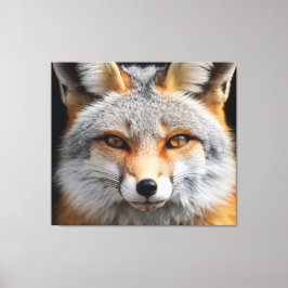 Impressão Em Tela Amber Eyes Fox Art - Fotorealismo Digital Painting