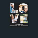Impressão Em Tela Ame 4 Foto Simples Presente Personalizado Moderno<br><div class="desc">Impressão de Gráficos Personalizados Modernos e Simples</div>