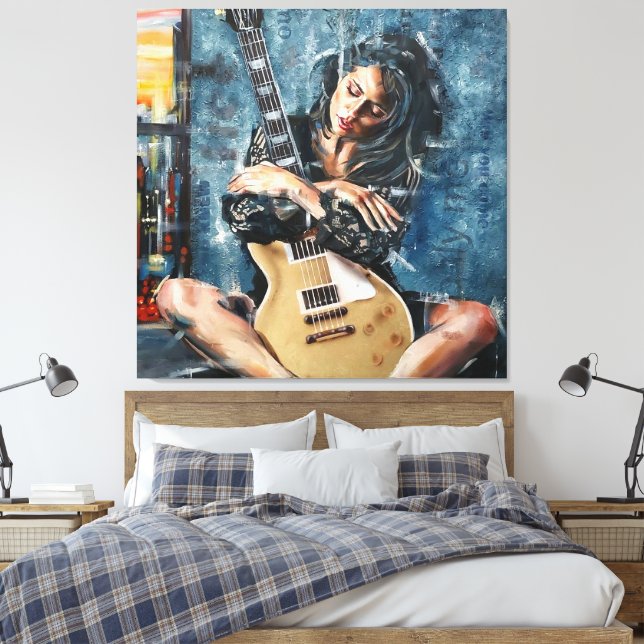 Impressão Em Tela Ame Minha Violão (Insitu(Quarto))