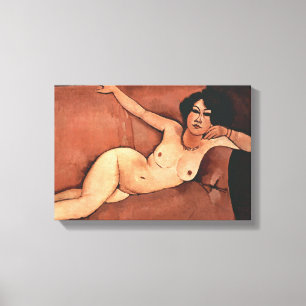 Impressão Em Tela Amedeo Modigliani Woman Em Um Sofá