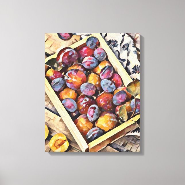 Impressão Em Tela Ameixas (Frente)