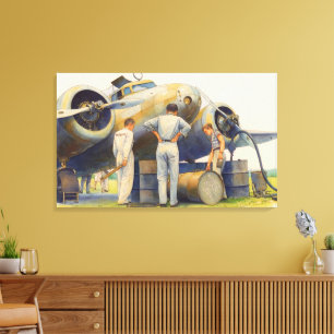 Impressão Em Tela Amelia Earhart Lockheed Modelo 10 Electra 1937