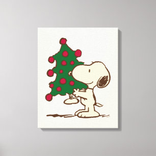 Impressão Em Tela Amendoins Árvore de Natal de Snoopy