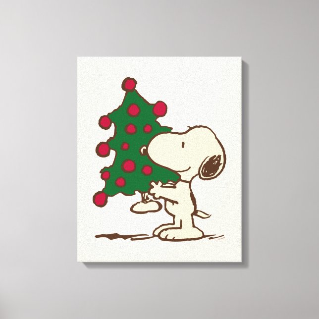 Impressão Em Tela Amendoins | Árvore de Natal de Snoopy (Frente)