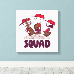 Impressão Em Tela Amendoins   Esquadrão de Baseball