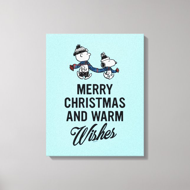 Impressão Em Tela Amendoins | Feliz Natal Snoopy & Charlie Brown (Frente)