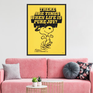 Impressão Em Tela Amendoins Snoopy Pure Joy