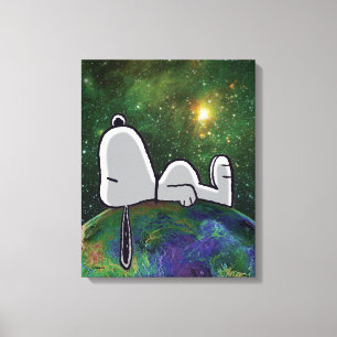 Impressão Em Tela Amendoins Snoopy Spacout