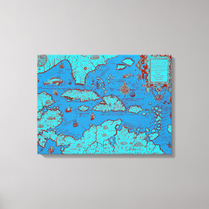 Impressão Em Tela América Central ("América Occidentalis ")