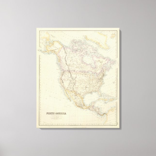 Impressão Em Tela América do Norte 20 (Frente)