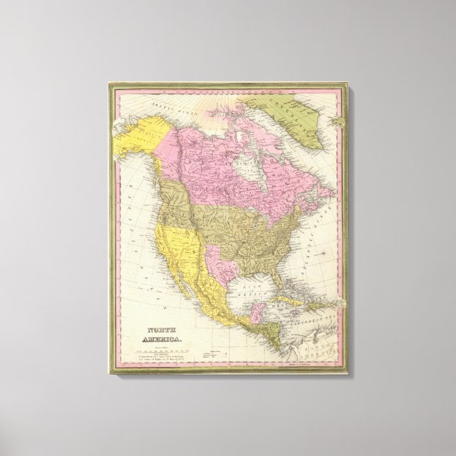 Impressão Em Tela América do Norte 21 (Frente)